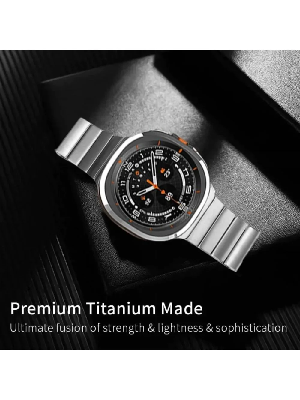 Stylish No Tool Titanium Bands for Galaxy Watch Ultra 2/1, 47mm - Gapless Design